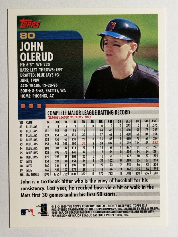 2000 Topps #80 John Olerud