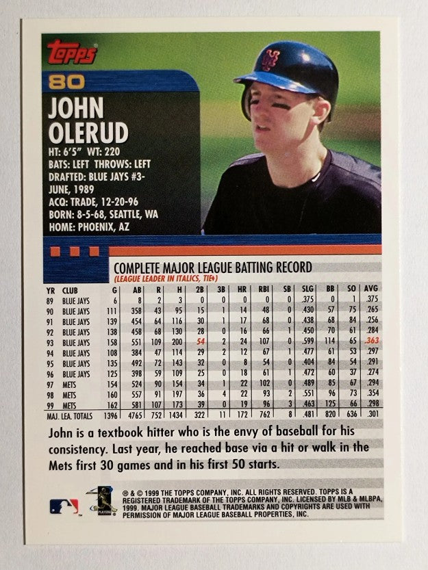 2000 Topps #80 John Olerud