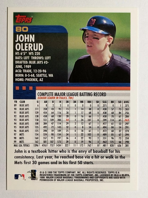 2000 Topps #80 John Olerud