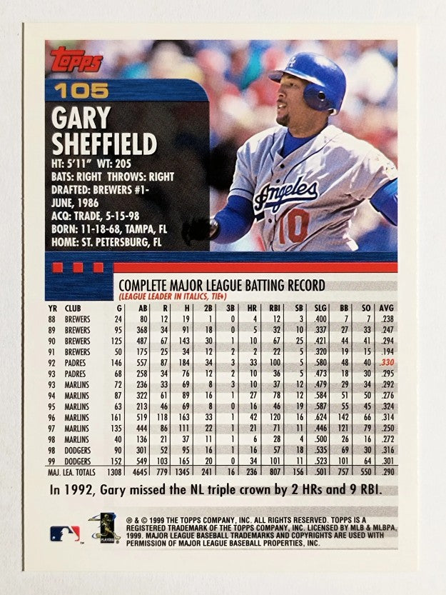 2000 Topps #105 Gary Sheffield
