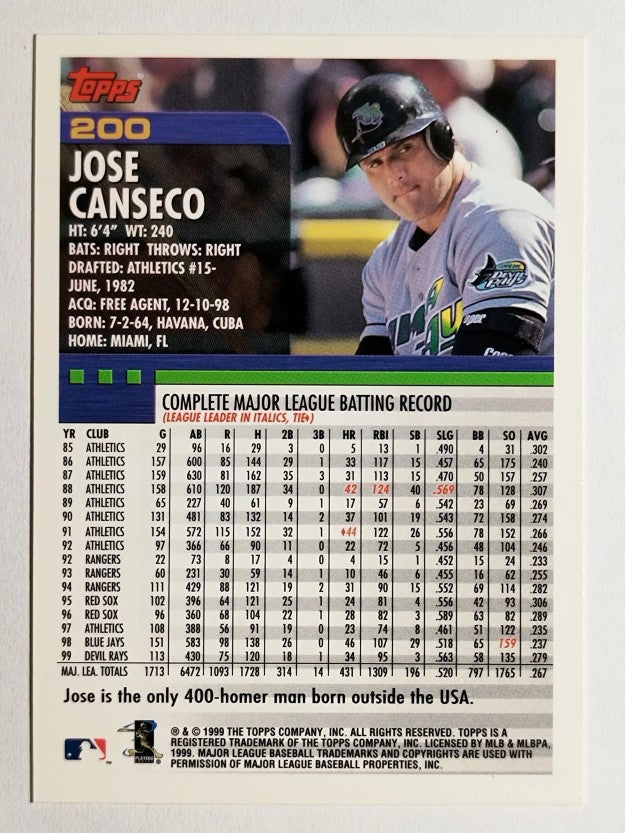 2000 Topps #200 Jose Canseco