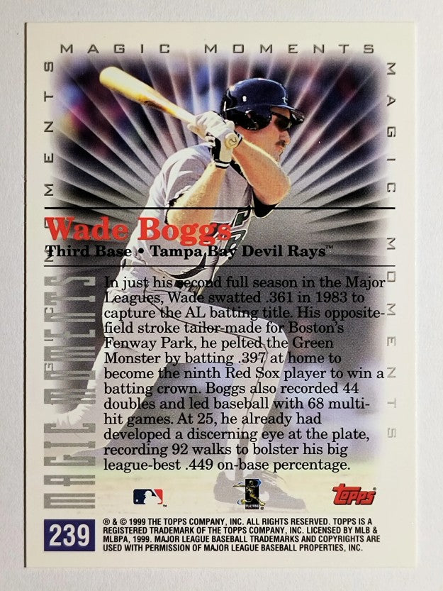 2000 Topps #239A Wade Boggs MM 1983 Batting