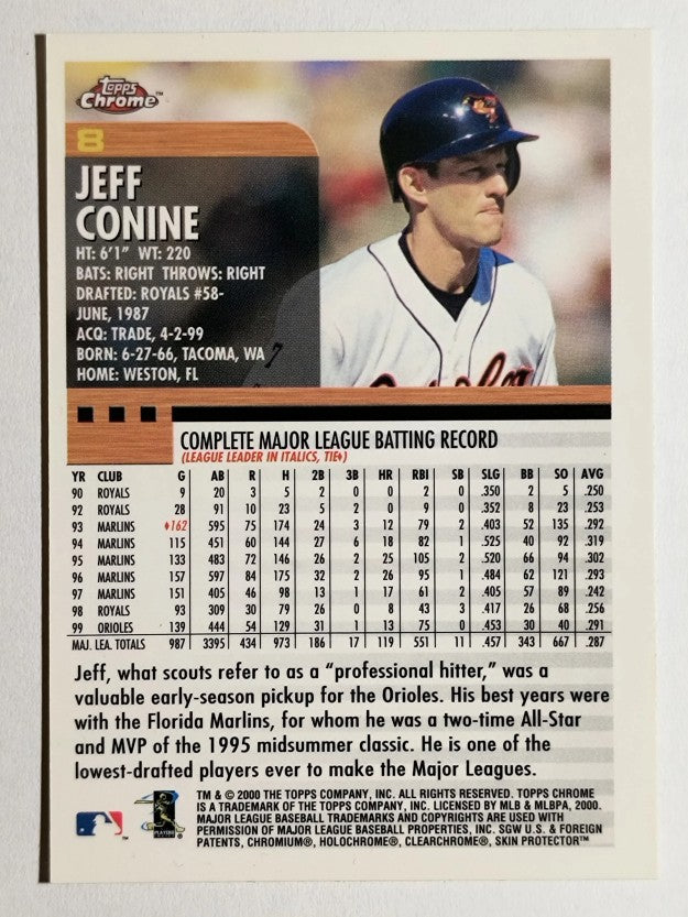 2000 Topps Chrome #8 Jeff Conine