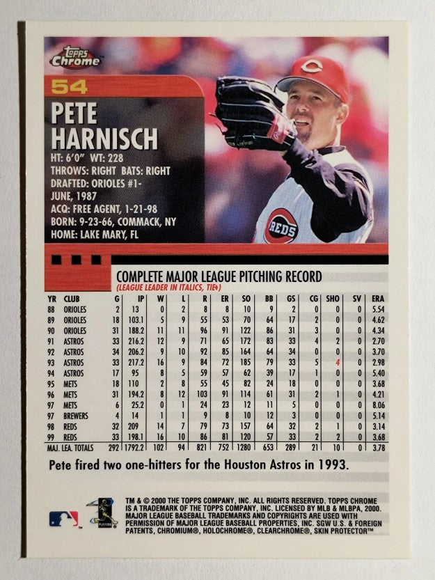 2000 Topps Chrome #54 Pete Harnisch