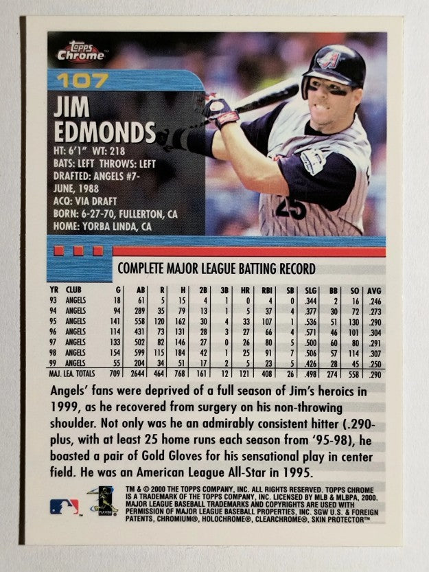 2000 Topps Chrome #107 Jim Edmonds
