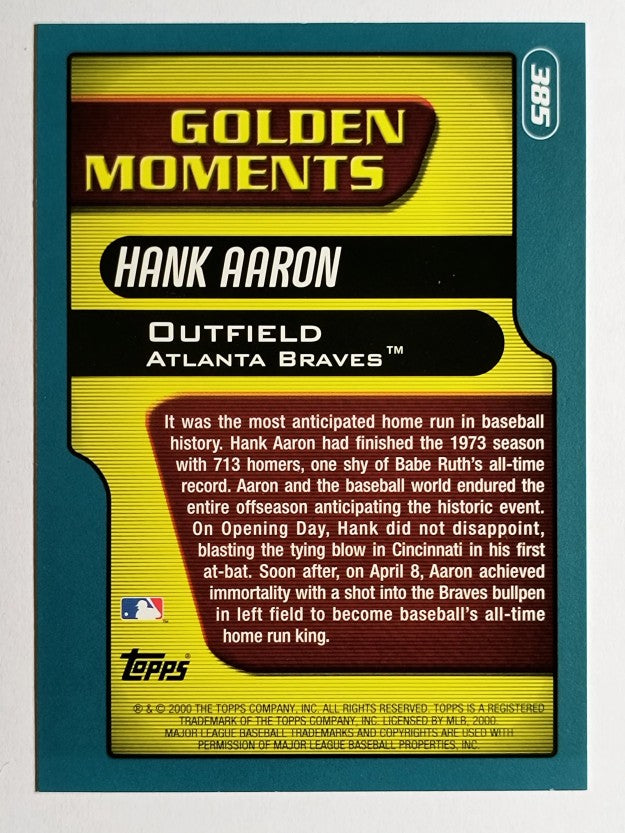 2001 Topps #385 Hank Aaron GM