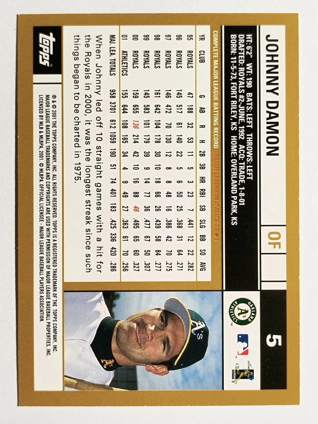 2002 Topps #5 Johnny Damon