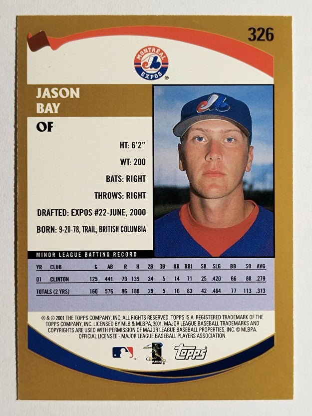 2002 Topps #326 Jason Bay PROS RC (EXMT)