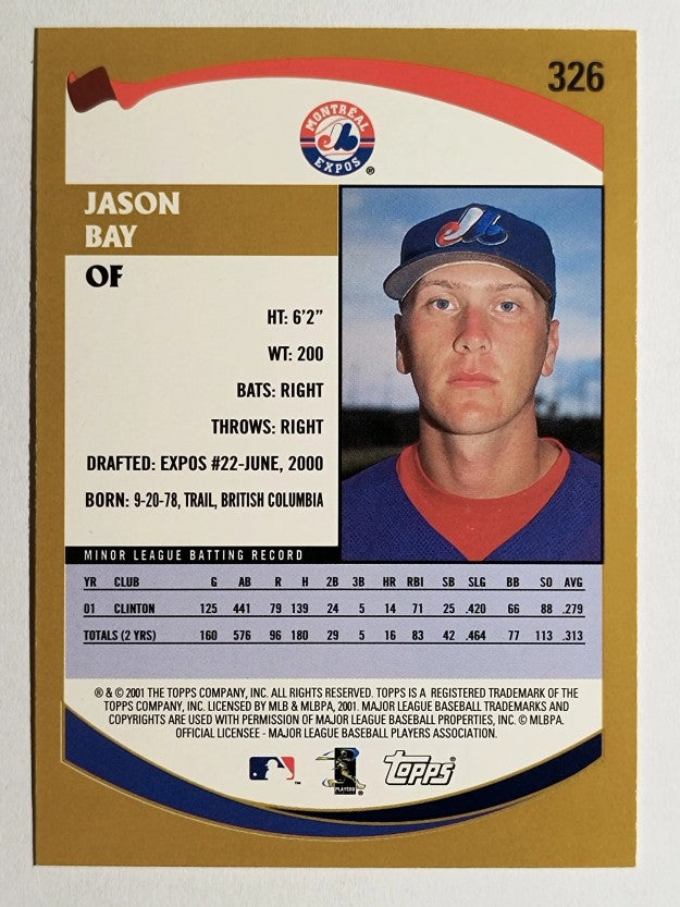 2002 Topps #326 Jason Bay PROS RC (EXMT)