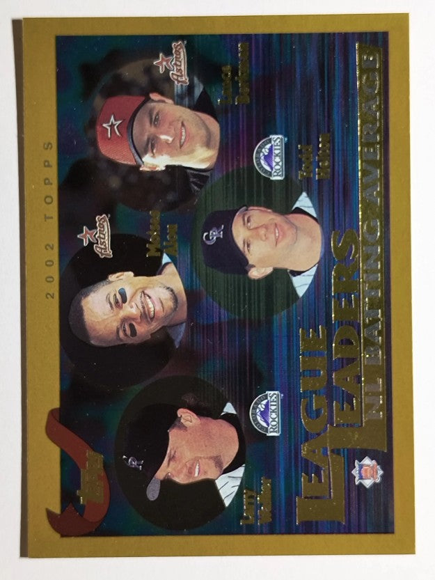 2002 Topps #343 Larry Walker/Todd Helton/Moise Alou/Lance Berkman LL