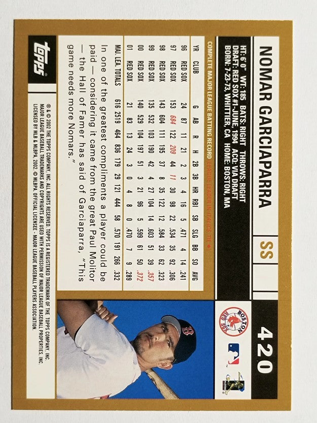 2002 Topps #420 Nomar Garciaparra