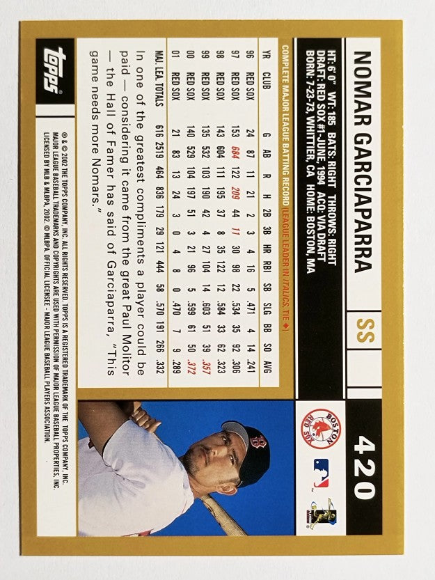 2002 Topps #420 Nomar Garciaparra