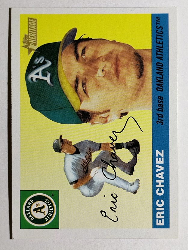 2004 Topps Heritage #18 Eric Chavez