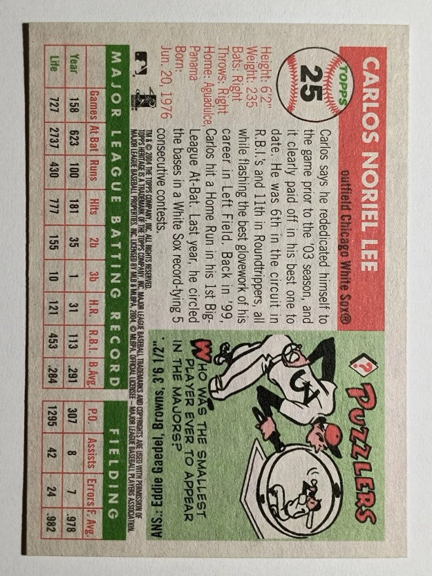 2004 Topps Heritage #25 Carlos Lee