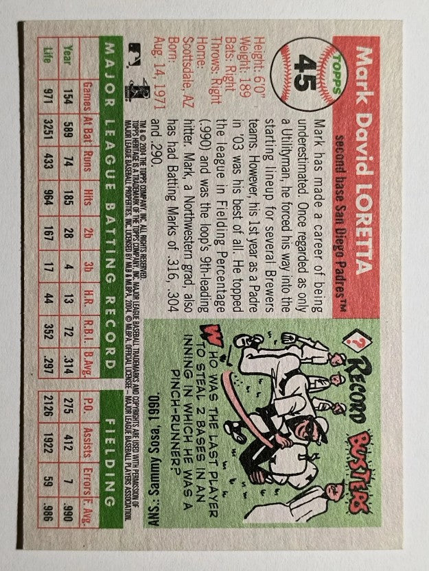 2004 Topps Heritage #45 Mark Loretta