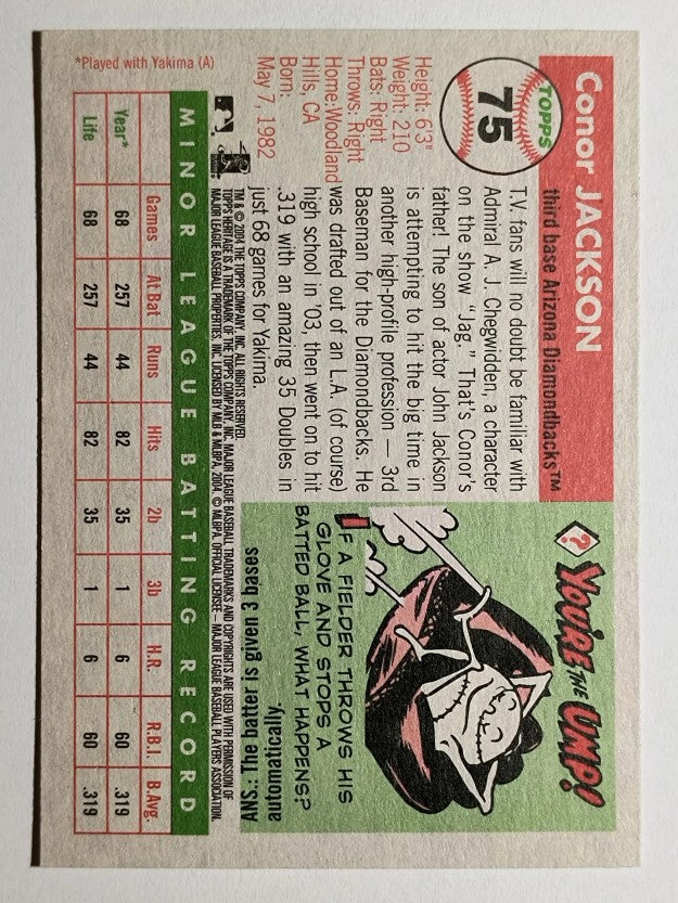 2004 Topps Heritage #75 Conor Jackson RC