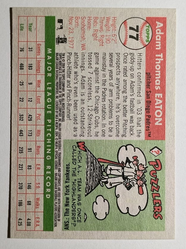 2004 Topps Heritage #77 Adam Eaton