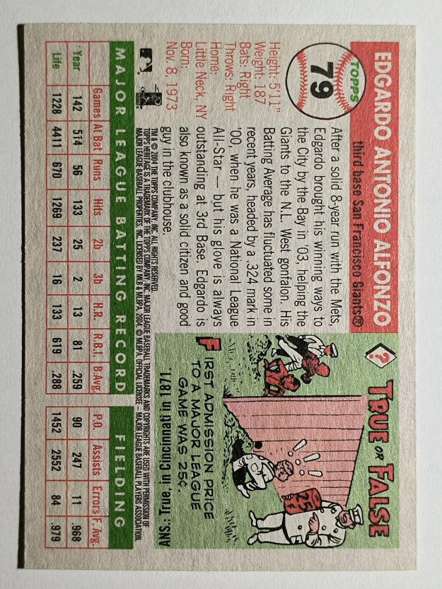 2004 Topps Heritage #79 Edgardo Alfonzo