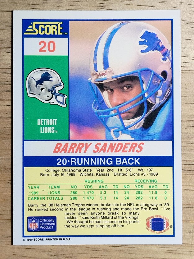 1990 Score #20 Barry Sanders