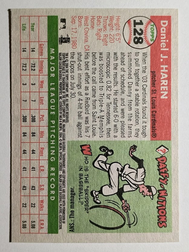 2004 Topps Heritage #128 Dan Haren