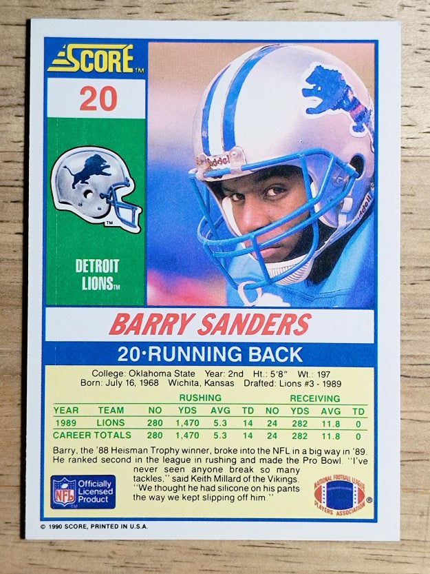 1990 Score #20 Barry Sanders