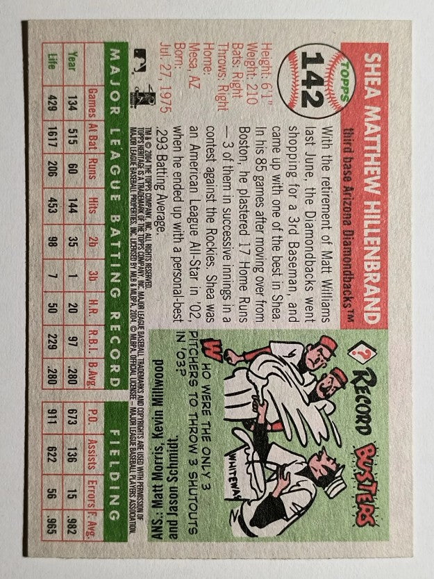 2004 Topps Heritage #142 Shea Hillenbrand