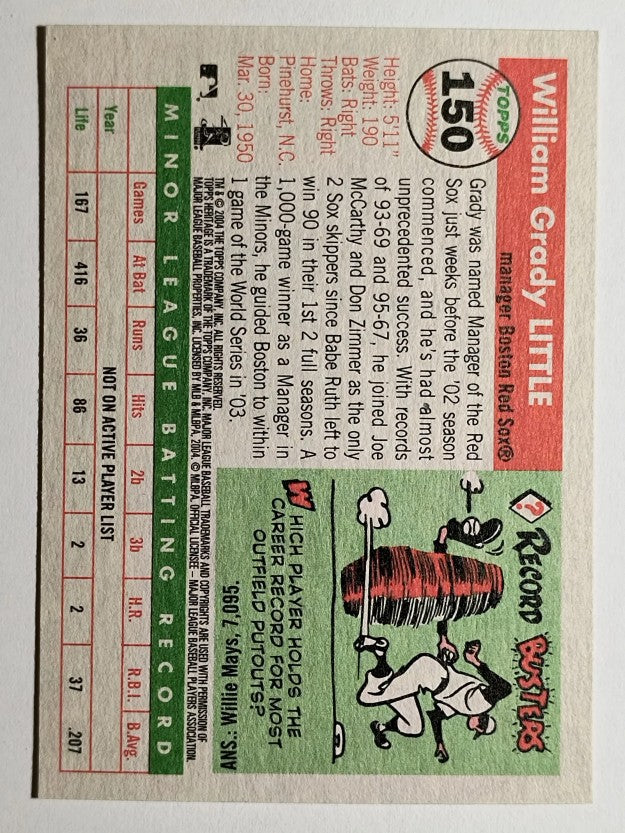 2004 Topps Heritage #150 Grady Little MGR