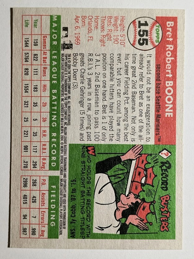 2004 Topps Heritage #155 Bret Boone