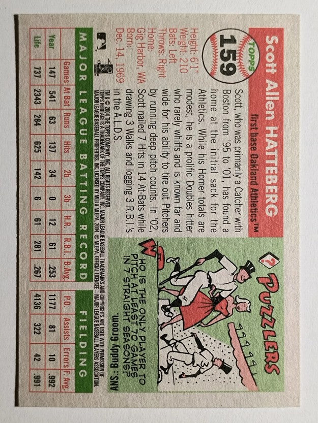 2004 Topps Heritage #159 Scott Hatteberg