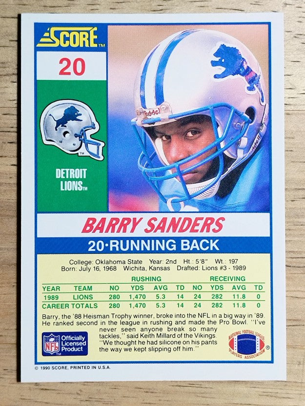 1990 Score #20 Barry Sanders