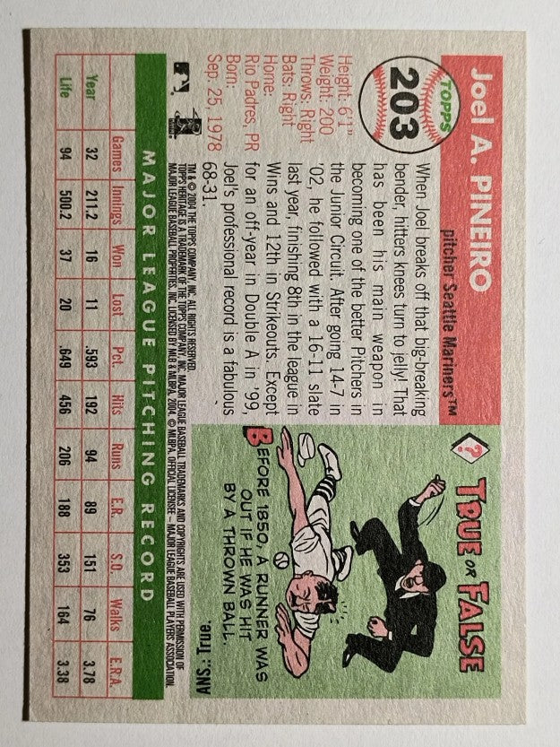 2004 Topps Heritage #203 Joel Pineiro