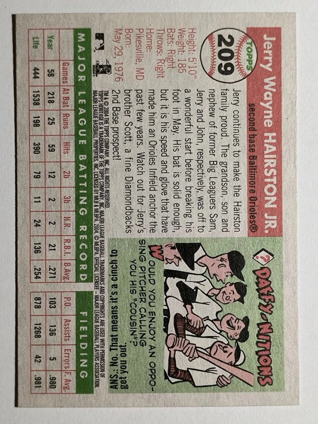 2004 Topps Heritage #209 Jerry Hairston Jr.