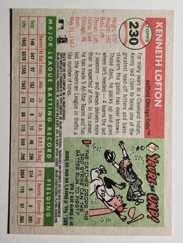 2004 Topps Heritage #230 Kenny Lofton