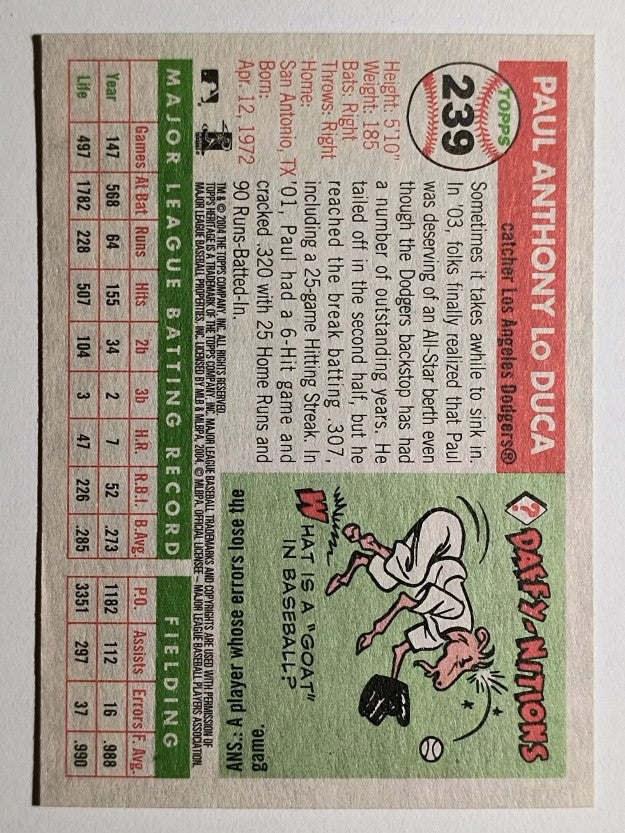 2004 Topps Heritage #239 Paul Lo Duca