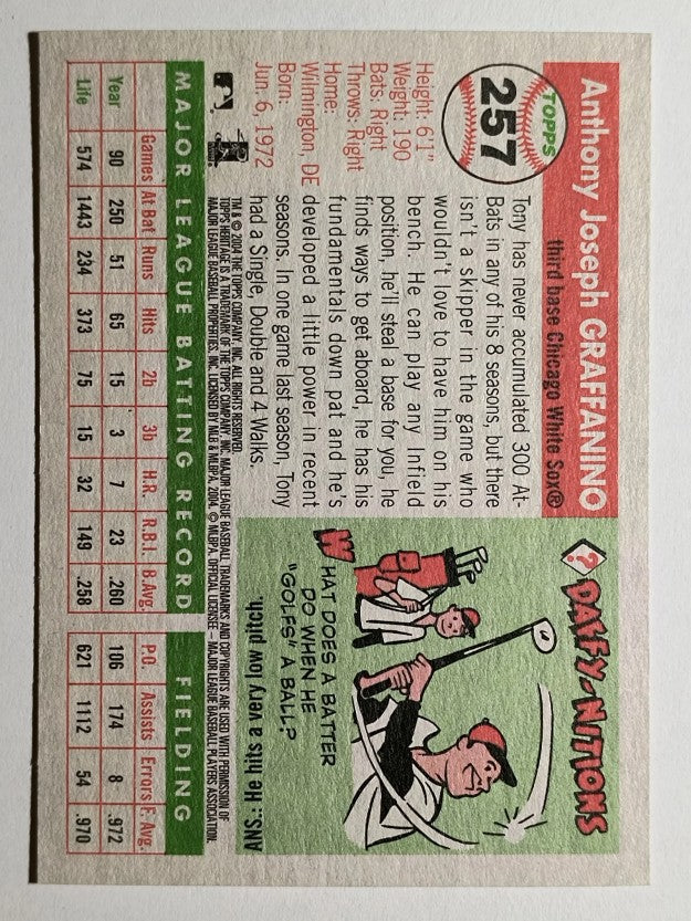 2004 Topps Heritage #257 Tony Graffanino