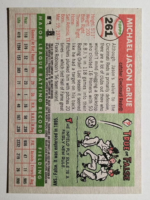 2004 Topps Heritage #261 Jason LaRue