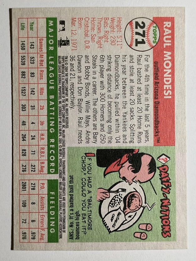 2004 Topps Heritage #271 Raul Mondesi