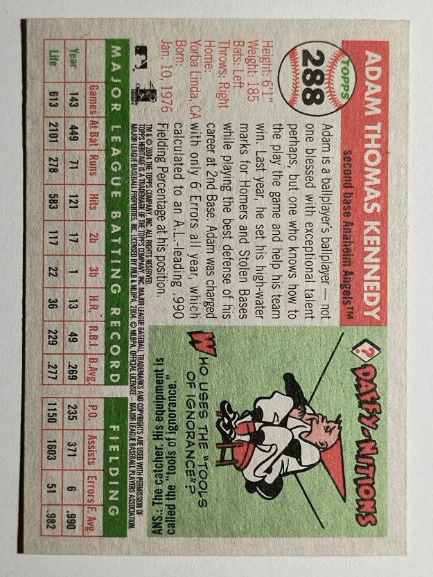 2004 Topps Heritage #288 Adam Kennedy