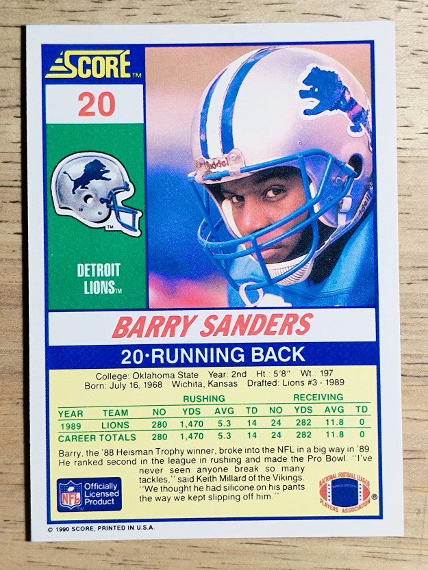 1990 Score #20 Barry Sanders