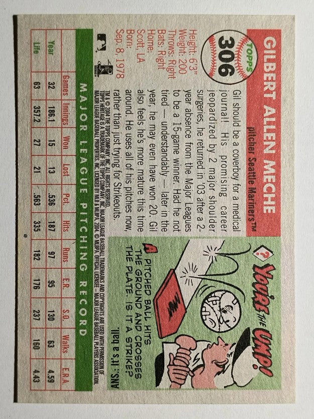 2004 Topps Heritage #306 Gil Meche