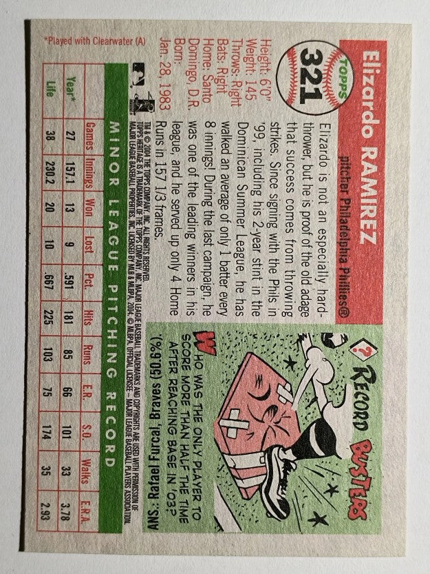 2004 Topps Heritage #321 Elizardo Ramirez