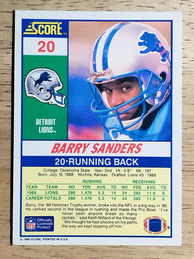 1990 Score #20 Barry Sanders