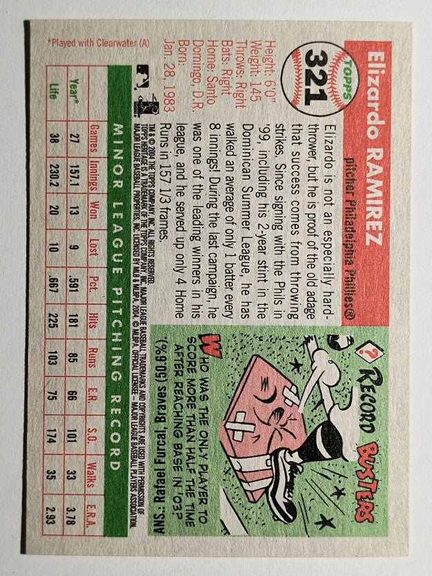 2004 Topps Heritage #321 Elizardo Ramirez