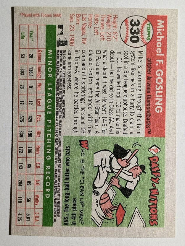 2004 Topps Heritage #330 Mike Gosling RC