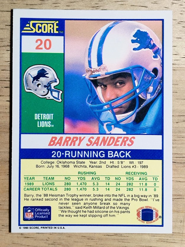 1990 Score #20 Barry Sanders