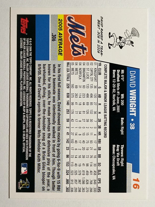2006 Topps Opening Day #16 David Wright