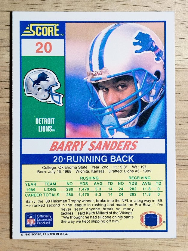 1990 Score #20 Barry Sanders