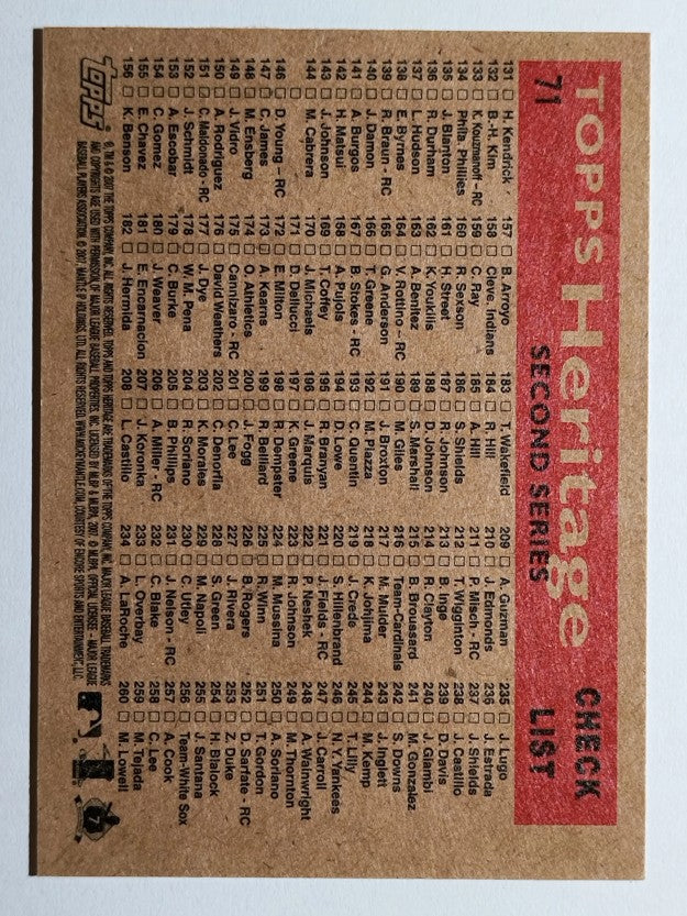 2007 Topps Heritage #71 Los Angeles Dodgers TC
