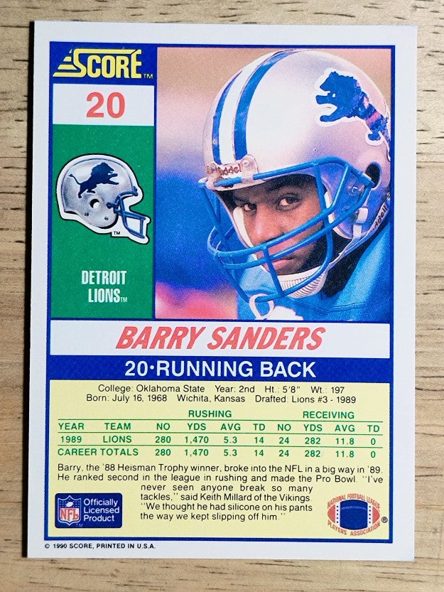 1990 Score #20 Barry Sanders