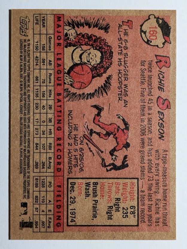 2007 Topps Heritage #160 Richie Sexson